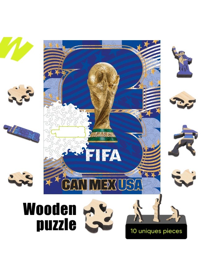 FIFA World Cup 2026 Luxury Wooden Puzzle - USA 300pc Gift Box - Trophy Logo Edition - Image 2